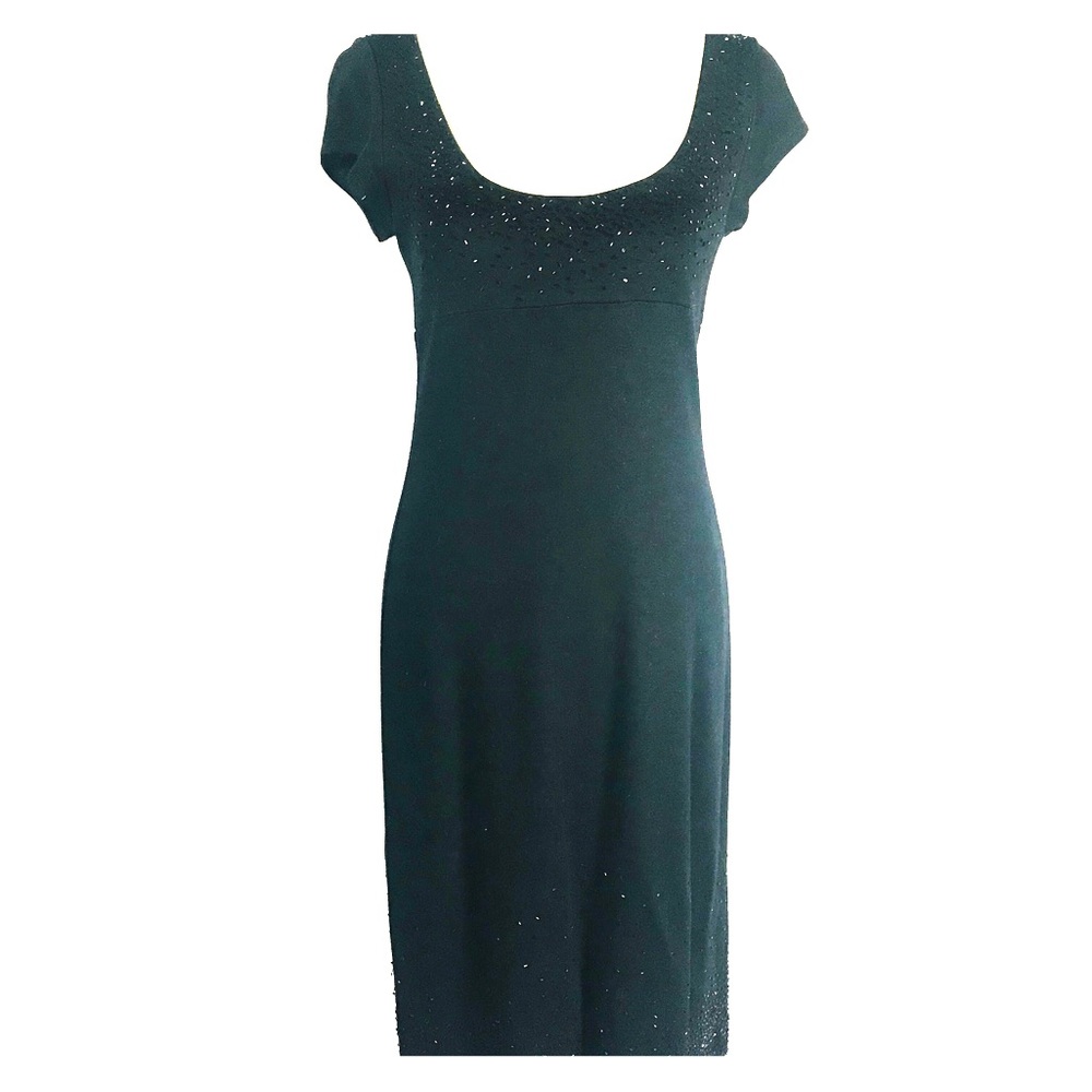 Karen Kane, Black, Beaded, Heavy Knit Dress
